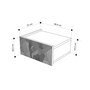Hanah Home Mesita de Noche Onda LED Blanco y Roble